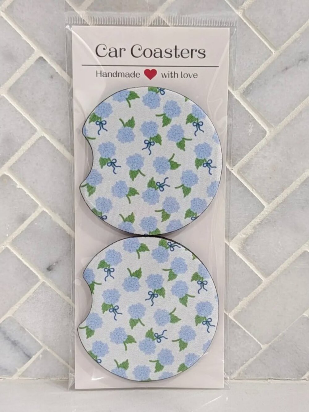 HYDRANGEA CAR COASTERS